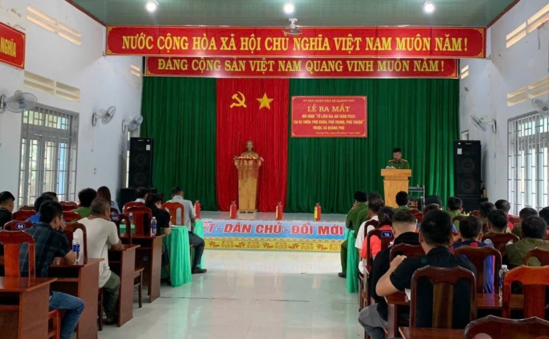 Công an xã Quảng Phú tăng cường công tác tuyên truyền về công tác phòng cháy, chữa cháy